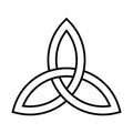 Triquetra, a Celtic triangular knot, symbol and emblem of the Trinity