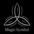 Triquetra trefoil celtic magic symbol