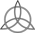 Triquetra trefoil celtic symbol with circle