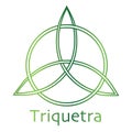 Triquetra trefoil celtic symbol with text