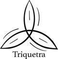 Triquetra trefoil celtic symbol icon Royalty Free Stock Photo