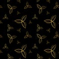 Triquetra trefoil celtic symbol seamless repeat surface pattern