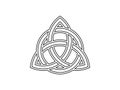 Triquetra. Trinity knot. Celtic symbol of eternity. Vector