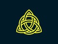 Triquetra. Trinity knot. Celtic symbol of eternity. Vector