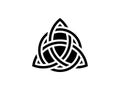 Triquetra. Trinity knot. Celtic symbol of eternity. Vector Royalty Free Stock Photo