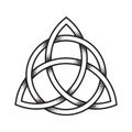 Triquetra or Trinity knot. Hand drawn dot work ancient Royalty Free Stock Photo