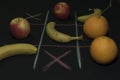 Tris Game with fruit