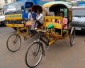 Trishaw ride Royalty Free Stock Photo