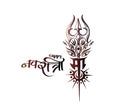 Trishul with Text Happy Navratri Celebration Poster