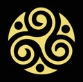 Abstract decorative celtic irish knot triskel tattoo flash set