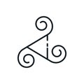 Triskele symbol vector design