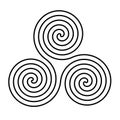 Triskelion ancient symbol Royalty Free Stock Photo