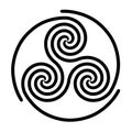 Triskelion symbol icon