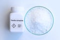 trisodium phosphate in bottle , chemical in the laboratory and industry