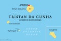 Tristan da Cunha, Inaccessible, Nightingale and Gough Island political map