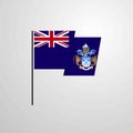 Tristan da Cunha waving Flag design vector background