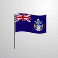 Tristan da Cunha waving Flag