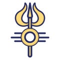 Trisula Isolated Vector Icon which can easily modify or edit