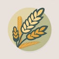 Triticale Vegetable Cute Playful Flat Icon by Generative AI