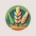 Triticale Vegetable Cute Playful Flat Icon by Generative AI