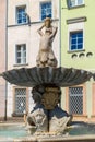 Triton fountain from 1700 in the city of Nysa.