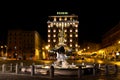 Triton Fountain in Rome at night