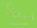 Triton x-100 detergent molecule. Skeletal formula Royalty Free Stock Photo