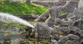 Tritonbrunnen fountain in Koenigsallee street in Duesseldorf