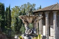 Tritons Fountain in front of the Temple of Hercules Victor in Square of the Mouth of Truth, Rome, Italy