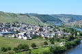 Trittenheim, Germany - 06 01 2021: Idyllic wine making village Trittenheim in the vineyards Royalty Free Stock Photo