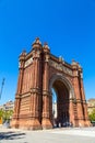 Triumph Arch in Barcelona, Spain Royalty Free Stock Photo