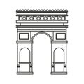 Triumph arch france isolated icon
