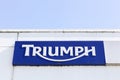 Triumph logo on a wall