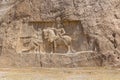 Triumph of Shapur I over the Roman emperors Valerian and Philip the Arab bas-relief in Naqsh-e Rostam, Ir