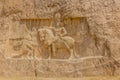 Triumph of Shapur I over the Roman emperors Valerian and Philip the Arab bas-relief in Naqsh-e Rostam, Ir