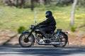 1951 Triumph Speed Twin Motorcycle on country road