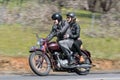 1951 Triumph Speed Twin Motorcycle on country road