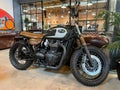 Triumph T120 Tracker beautifully customized by Baak. Royalty Free Stock Photo