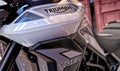 Triumph Tiger, partial view of the legendary motorcycle from British production