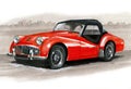 Triumph TR3A Royalty Free Stock Photo