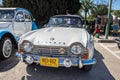 Triumph vintage car presented on car show, Israel