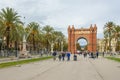 Triumphal arch, Arc de Triomf, Barcelona, Spain.