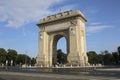 The Triumphal Arch Arcul de Triumf in Bucharest, Romania Royalty Free Stock Photo