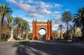Triumphal Arch in Barcelona, Catalonia, Spain Royalty Free Stock Photo
