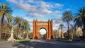 Triumphal Arch in Barcelona, Catalonia, Spain. Royalty Free Stock Photo