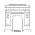 Triumphal arch in Bucharest, Romania Royalty Free Stock Photo