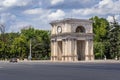 Triumphal arch in Chisinau city Royalty Free Stock Photo