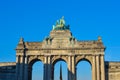 The Triumphal Arch in Cinquantenaire Parc in Brussels, Belgium Royalty Free Stock Photo