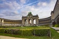 Triumphal Arch in Cinquantenaire Park in Brussels, Belgium, Europe Royalty Free Stock Photo