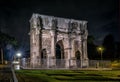 Triumphal Arch of Constantine at night in Rome Royalty Free Stock Photo